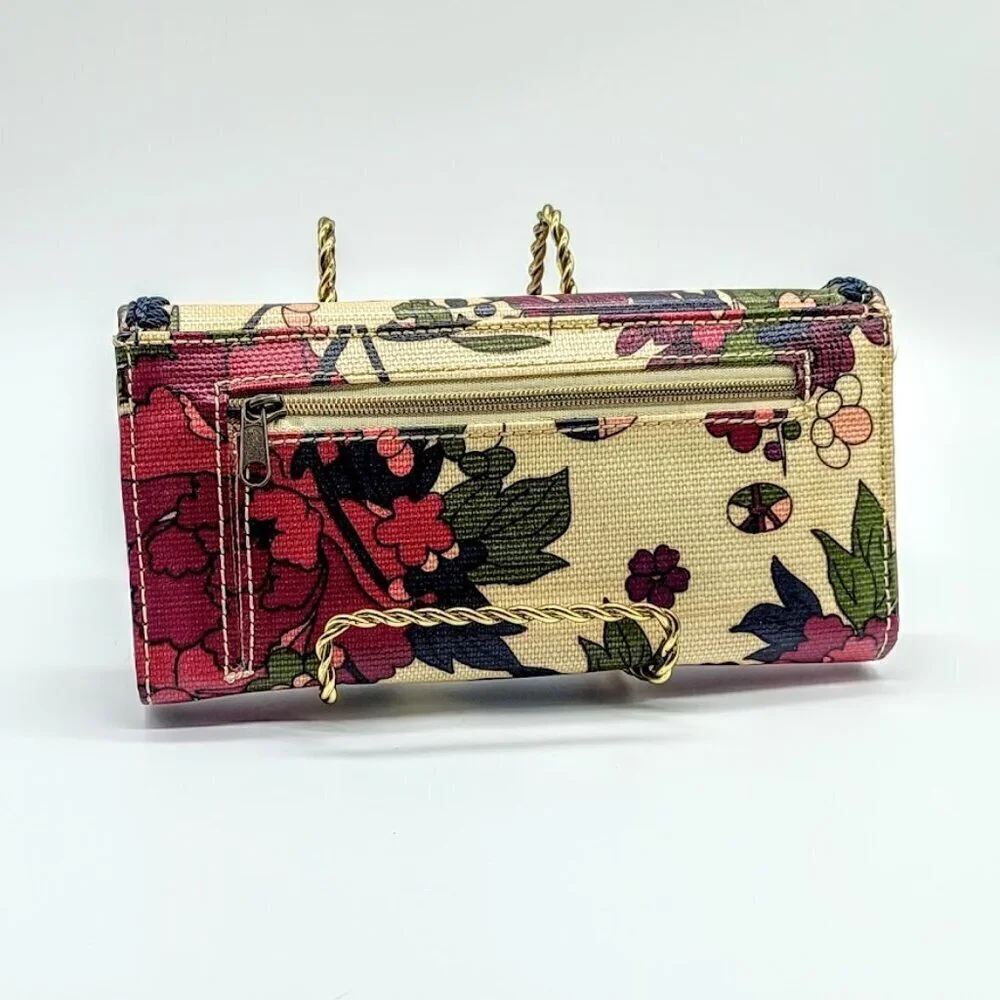 Sakroots Peace Multicolor Coated Canvas Trifold Wallet